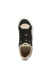 Rocket Dog Natural Leopard Print Cheery Blocked PU Suede/Leon Trainers - Image 2 of 7