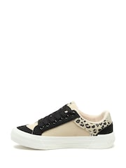 Rocket Dog Natural Leopard Print Cheery Blocked PU Suede/Leon Trainers - Image 4 of 7