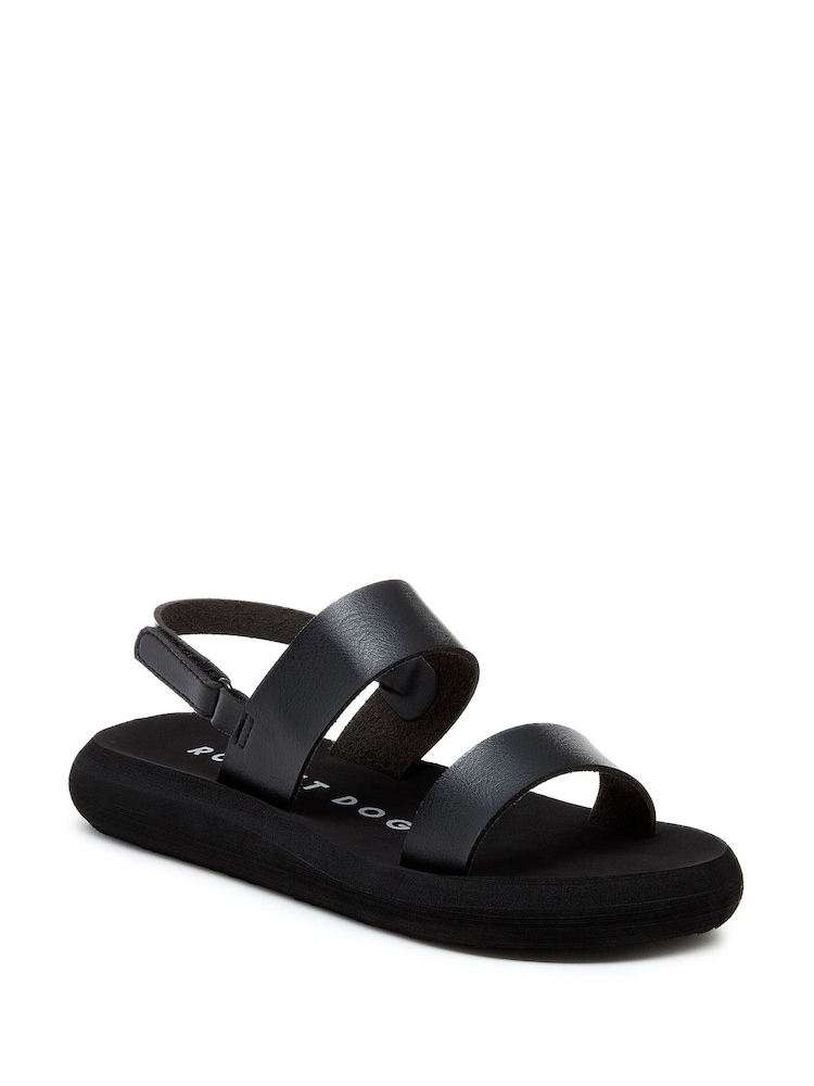 Rocket Dog Sunshine Unlined Burnished Pu Black Sandals - Image 7 of 7