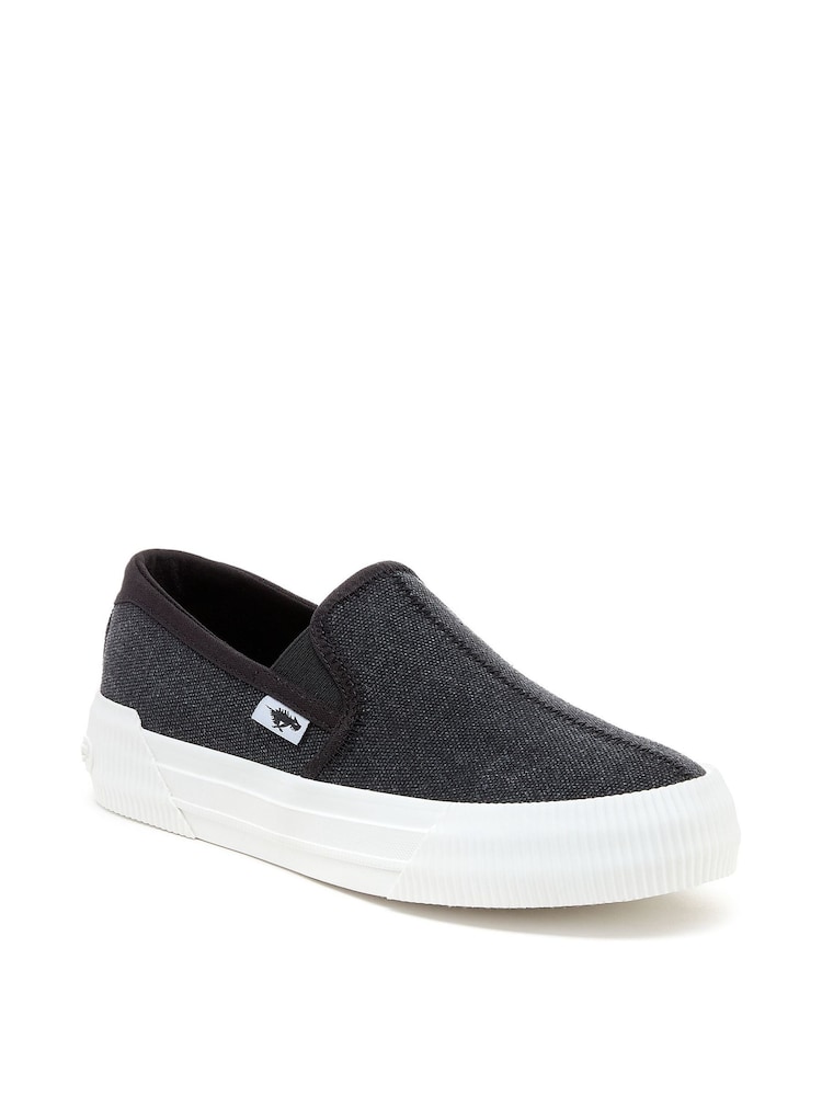Rocket Dog Cheeryful Orchard Canvas Cotton Black Trainers - Image 1 of 7 Rocket Dog Cheeryful Orchard Canvas Cotton Black Trainers - Image 1 of 7