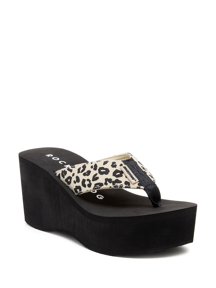 Rocket Dog Animal Leopard Print Crush Leon Fabric Flip Flops - Image 7 of 7
