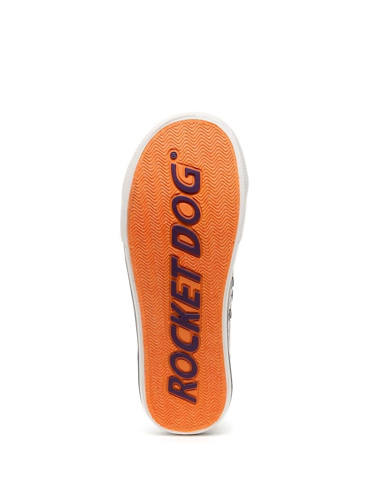 Rocket Dog Jazzin Wales Cotton Black Trainers - Image 2 of 7