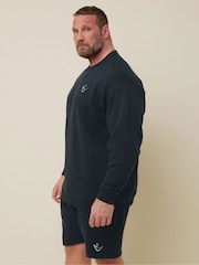 BadRhino Big & Tall Blue IronRhino Logo Crewneck Sweatshirt - Image 3 of 6