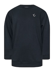 BadRhino Big & Tall Blue IronRhino Logo Crewneck Sweatshirt - Image 5 of 6