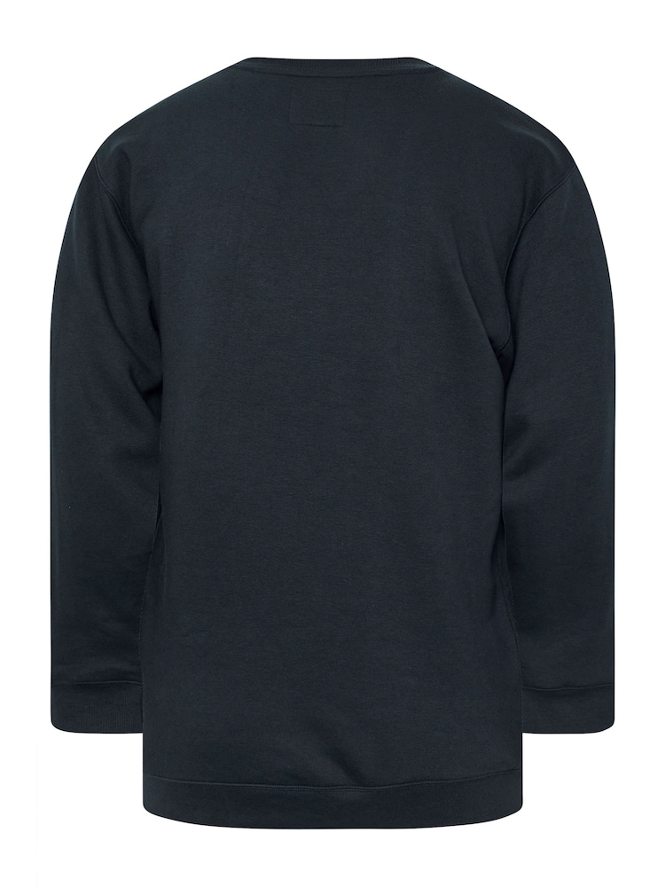 BadRhino Big & Tall Blue IronRhino Logo Crewneck Sweatshirt - Image 6 of 6