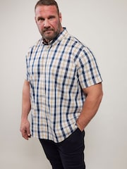 BadRhino Big & Tall Blue 100% Cotton Check Shirt - Image 1 of 7