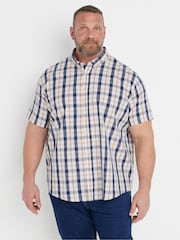 BadRhino Big & Tall Blue 100% Cotton Check Shirt - Image 2 of 7
