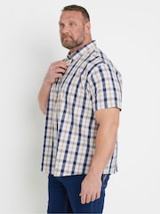 BadRhino Big & Tall Blue 100% Cotton Check Shirt - Image 3 of 7