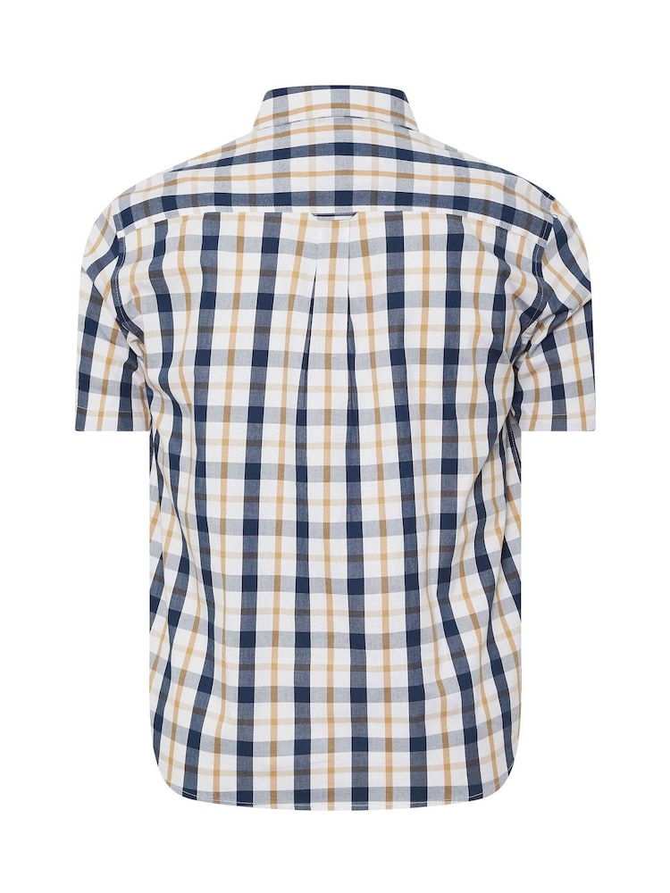 BadRhino Big & Tall Blue 100% Cotton Check Shirt - Image 7 of 7