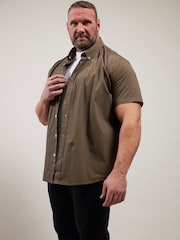 BadRhino Big & Tall Brown Gingham 100% Cotton Check Shirt - Image 3 of 7