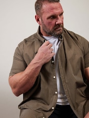 BadRhino Big & Tall Brown Gingham 100% Cotton Check Shirt - Image 4 of 7