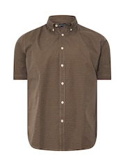 BadRhino Big & Tall Brown Gingham 100% Cotton Check Shirt - Image 6 of 7