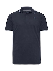 BadRhino Big & Tall Blue Tipping 100% Cotton Polo Shirts 3 Pack - Image 2 of 5