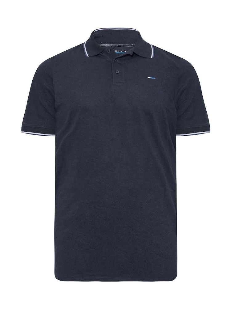 BadRhino Big & Tall Blue Tipping 100% Cotton Polo Shirts 3 Pack - Image 2 of 5