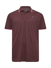 BadRhino Big & Tall Blue Tipping 100% Cotton Polo Shirts 3 Pack - Image 3 of 5
