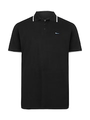 BadRhino Big & Tall Blue Tipping 100% Cotton Polo Shirts 3 Pack - Image 4 of 5