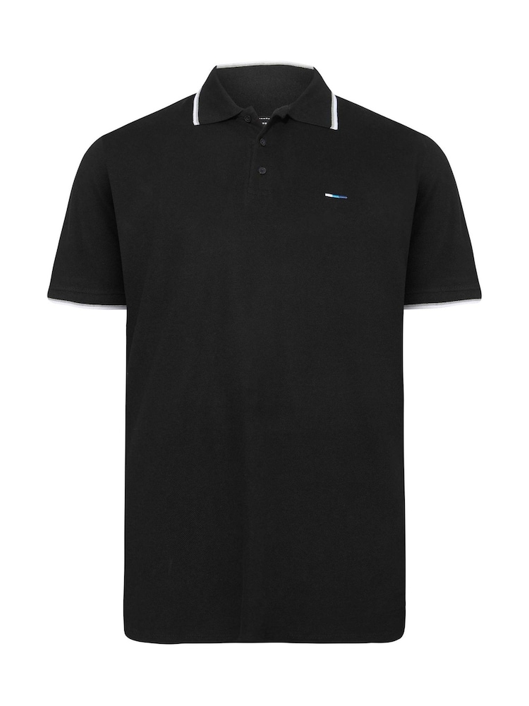 BadRhino Big & Tall Blue Tipping 100% Cotton Polo Shirts 3 Pack - Image 4 of 5