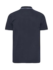 BadRhino Big & Tall Blue Tipping 100% Cotton Polo Shirts 3 Pack - Image 5 of 5