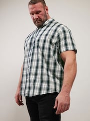 BadRhino Big & Tall Black 100% Cotton Check Shirt - Image 1 of 7
