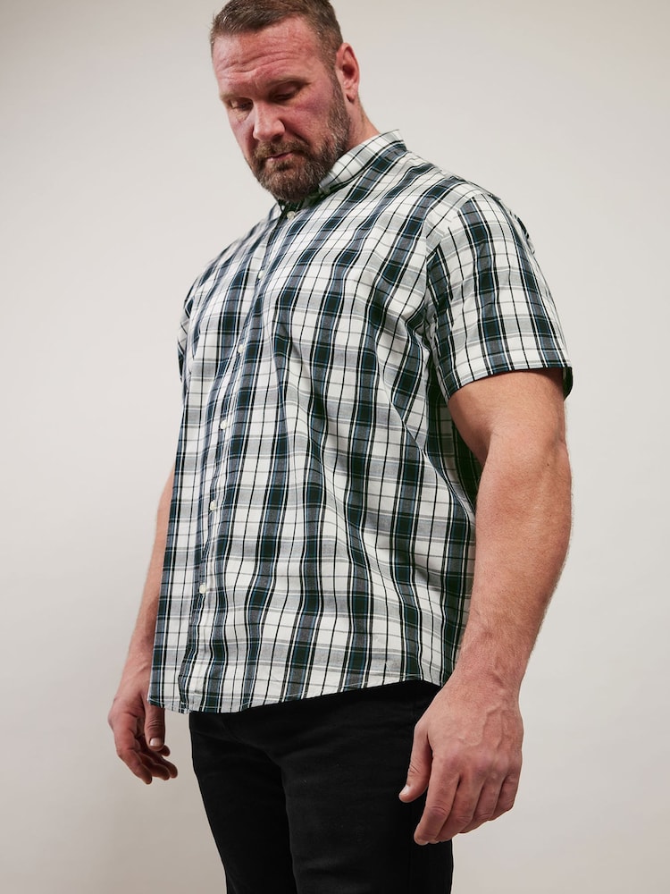 BadRhino Big & Tall Black 100% Cotton Check Shirt - Image 1 of 7