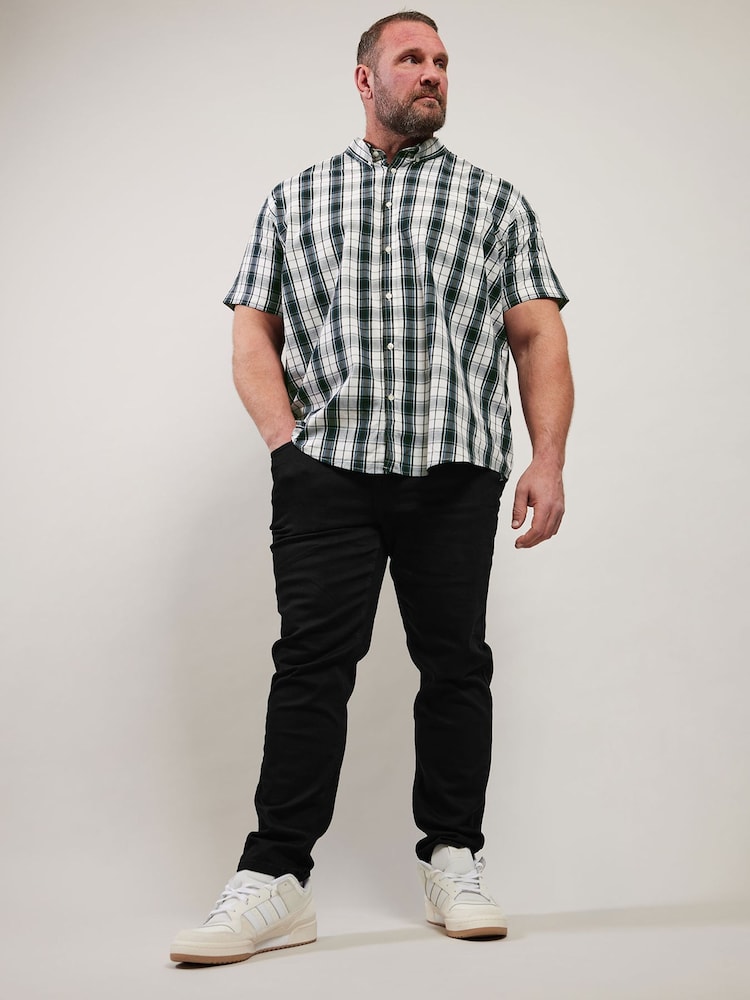 BadRhino Big & Tall Black 100% Cotton Check Shirt - Image 2 of 7