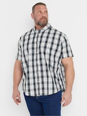 BadRhino Big & Tall Black 100% Cotton Check Shirt - Image 3 of 7