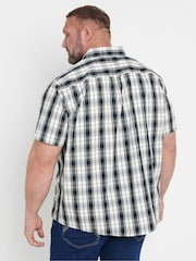 BadRhino Big & Tall Black 100% Cotton Check Shirt - Image 5 of 7
