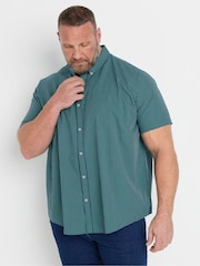 Зеленый - BadRhino Big & Tall Gingham 100% Cotton Check Shirt - Изображение 1 из 6