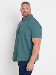 Зеленый - BadRhino Big & Tall Gingham 100% Cotton Check Shirt - Изображение 2 из 6