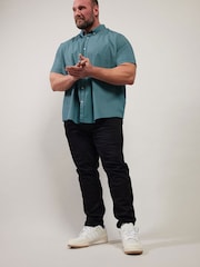 Зеленый - BadRhino Big & Tall Gingham 100% Cotton Check Shirt - Изображение 5 из 6