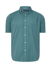 Зеленый - BadRhino Big & Tall Gingham 100% Cotton Check Shirt - Изображение 6 из 6