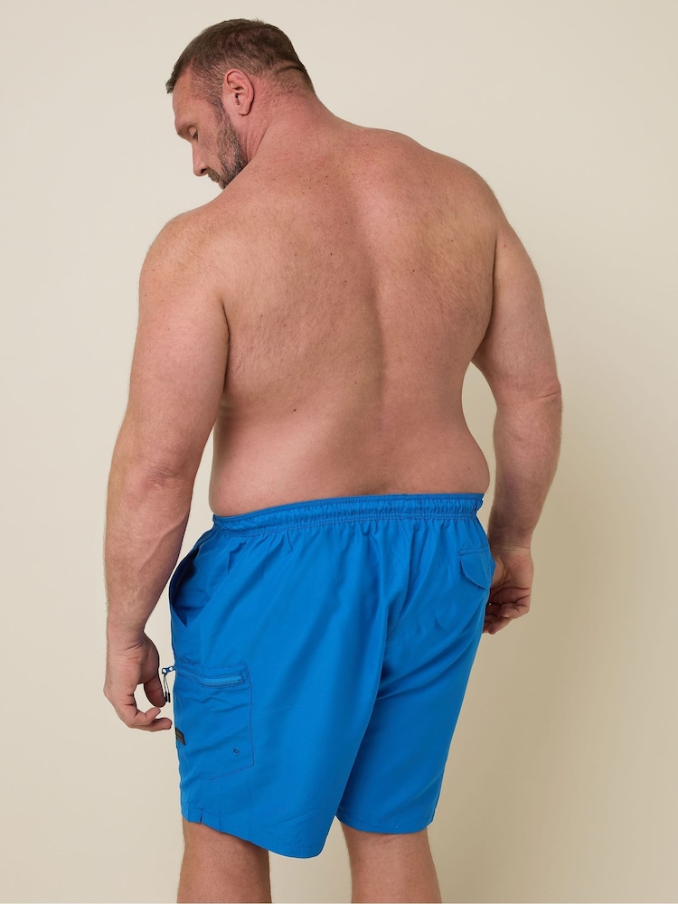 BadRhino Big & Tall Blue Cargo Swim Shorts - Image 3 of 6
