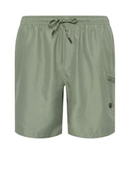 BadRhino Big & Tall Green Cargo Swim Shorts - Image 1 of 2