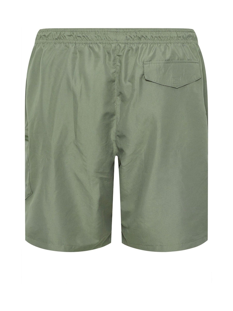 BadRhino Big & Tall Green Cargo Swim Shorts - Image 2 of 2