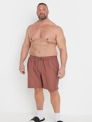 BadRhino Big & Tall Brown Plain Swim Shorts - Image 2 of 3