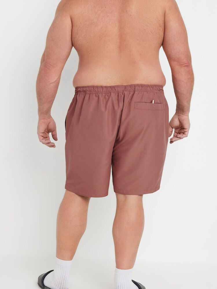 BadRhino Big & Tall Brown Plain Swim Shorts - Image 5 of 5