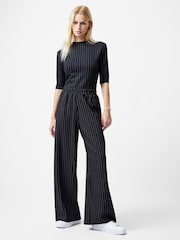French Connection Black Regina Jersey Wide Leg Trousers - Image 1 of 4