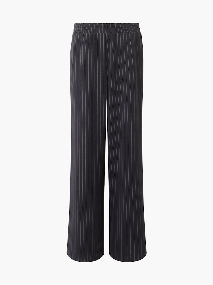 French Connection Black Regina Jersey Wide Leg Trousers - Image 4 of 4