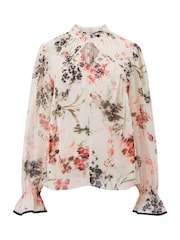 French Connection Hallie Crinkle Contrast Top - Image 4 of 4