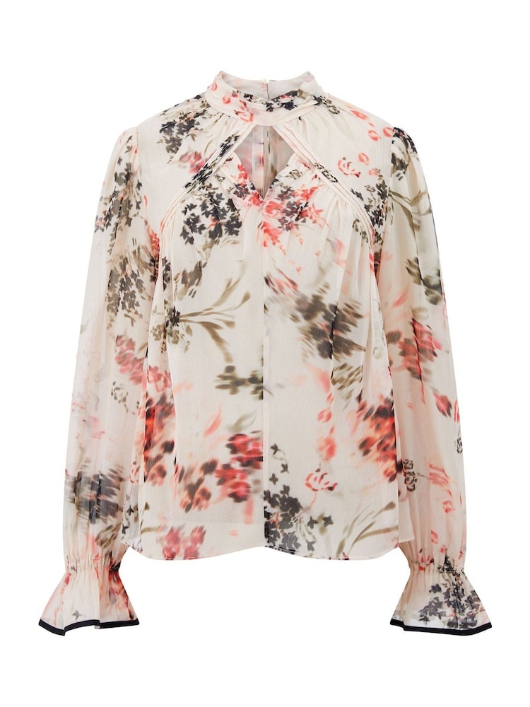 French Connection Hallie Crinkle Contrast Top - Image 4 of 4