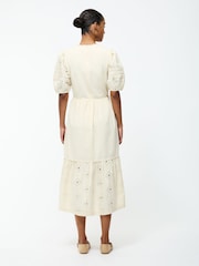French Connection Cream Cambria Cotton Midi Dress - Image 2 of 4