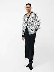 French Connection Blue Domasco Poly Twist Blouses - Image 3 of 4