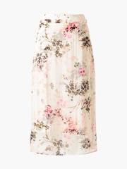 French Connection Cream Candice Satin Georgette Overlay Skirt - Image 4 of 4
