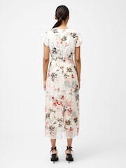 French Connection Cream Candice Satin Georgette Overlay Dress - Image 2 of 4