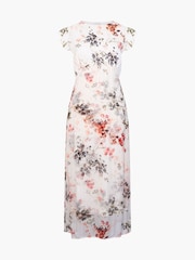 French Connection Cream Candice Satin Georgette Overlay Dress - Image 4 of 4