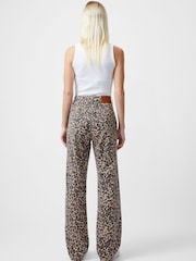 French Connection Animal Print 100% Cotton Charlie Printed Straight Jeans - Image 2 of 4