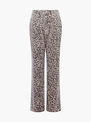 French Connection Animal Print 100% Cotton Charlie Printed Straight Jeans - Image 4 of 4