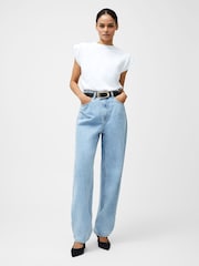 French Connection Blue Dallas Denim Barrel Leg 100% Cotton Jeans - Image 1 of 4