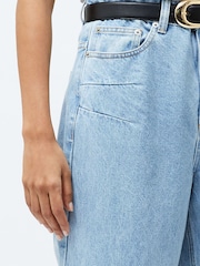 French Connection Blue Dallas Denim Barrel Leg 100% Cotton Jeans - Image 3 of 4
