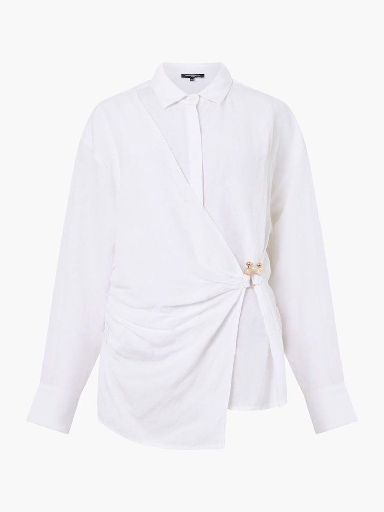 French Connection Auri Linen Clasp Shirt - صورة 4 من 4